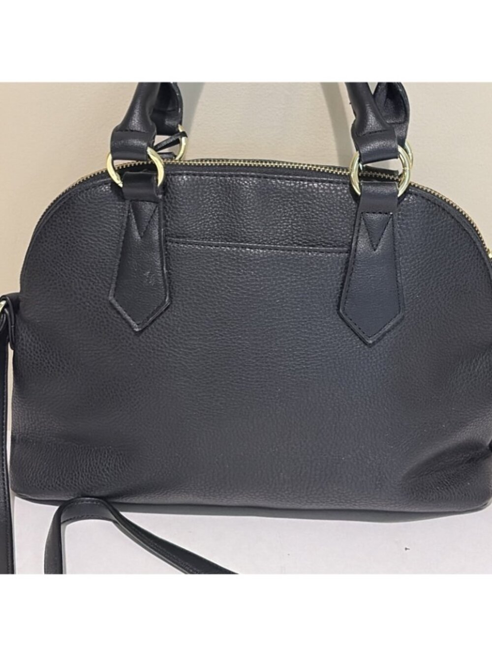 Juicy Couture Under Lock Satchel Dome Black Double Handle Crossbody Y2K NEW - Picture 5 of 11